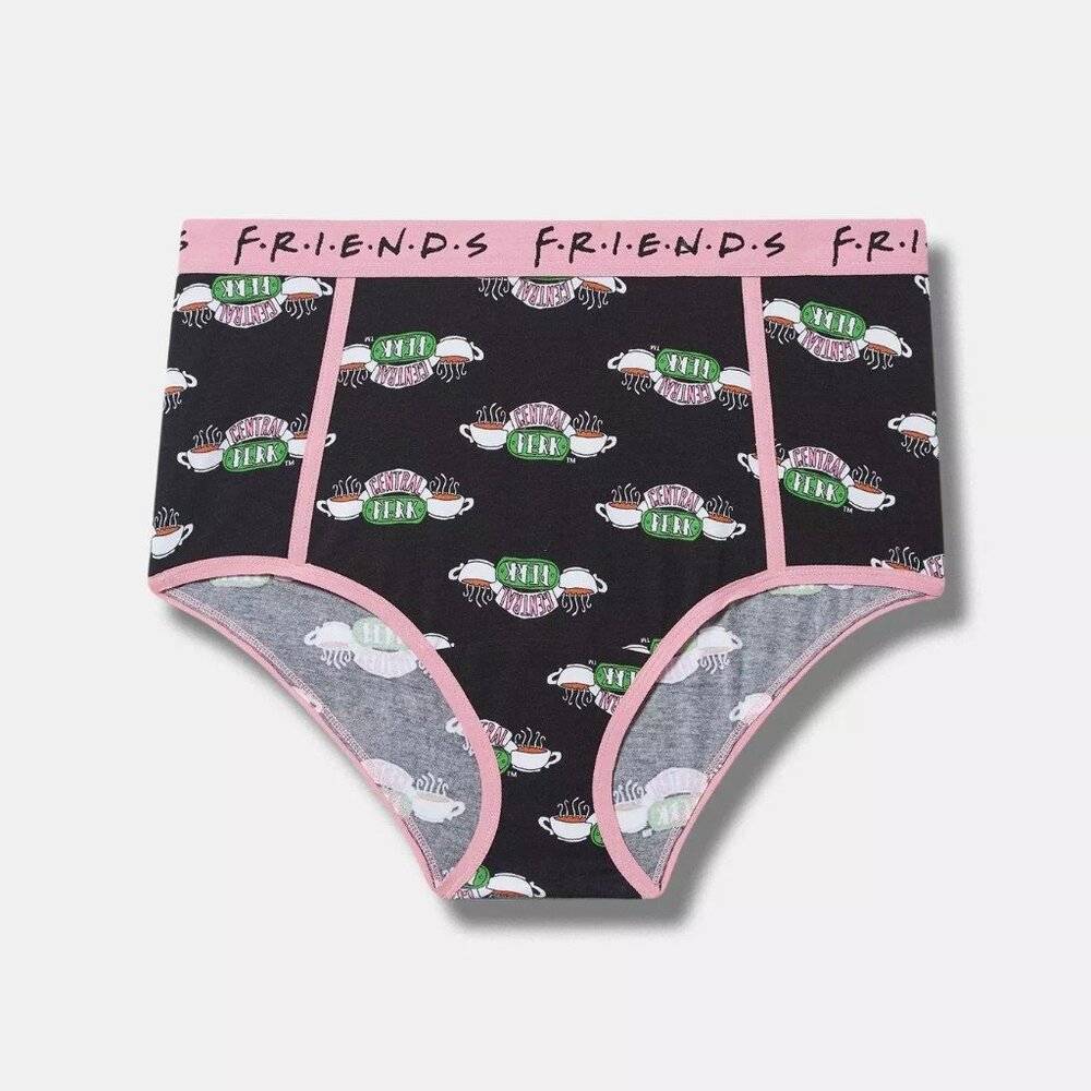 NWT Friends Central Perk Mid-Rise Cotton Brief Panty